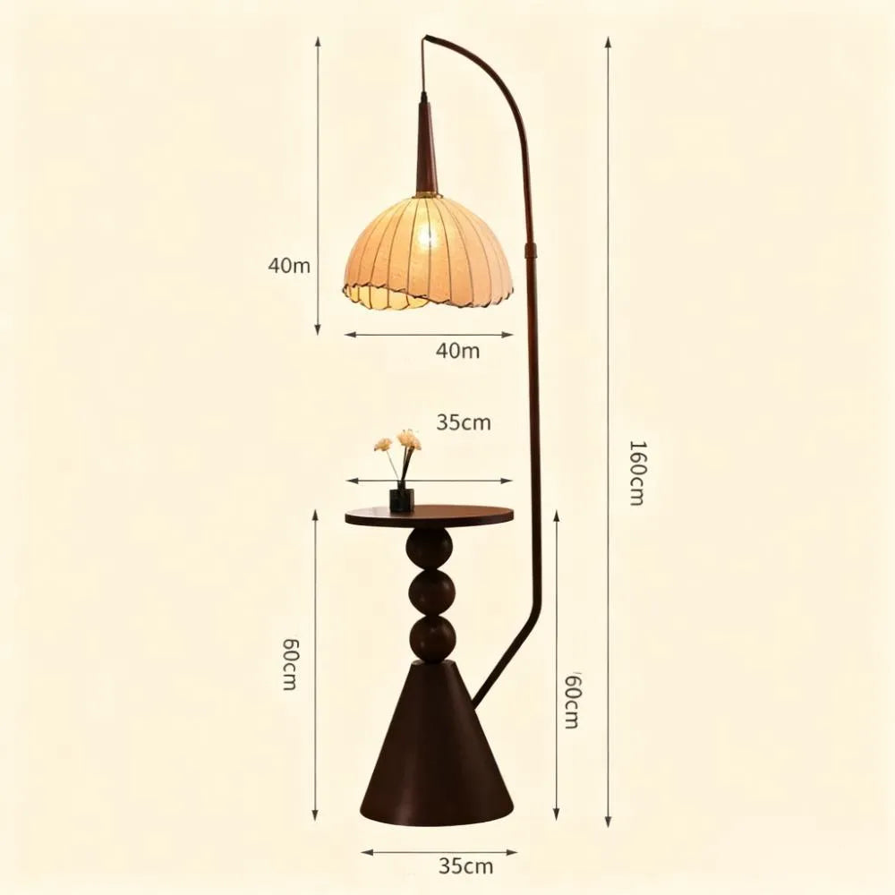 2-in-1 Floor Lamp with Storage Shelf