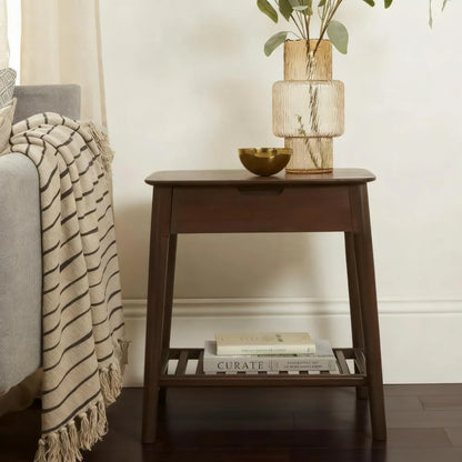 Norway Style Walnut Side Table