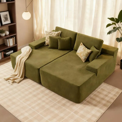 No-Assembly Boneless Chaise - Luxurious Faux Fur Included