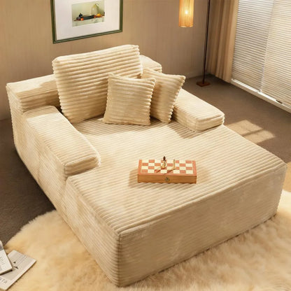 No-Assembly Boneless Chaise - Luxurious Faux Fur Included