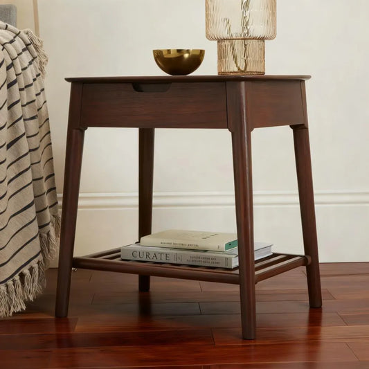Norway Style Walnut Side Table
