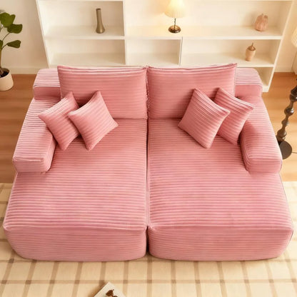 No-Assembly Boneless Chaise - Luxurious Faux Fur Included