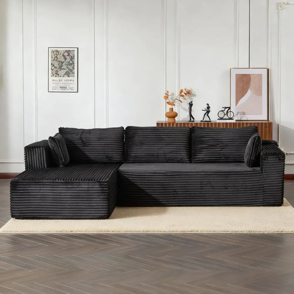 Modular L-Shaped Sofa with Comfortable Chaise